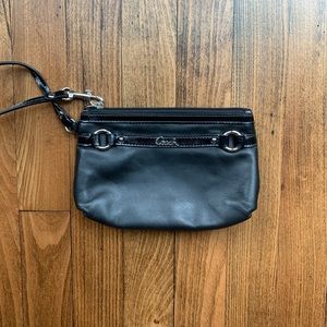 Small black coach wristlet